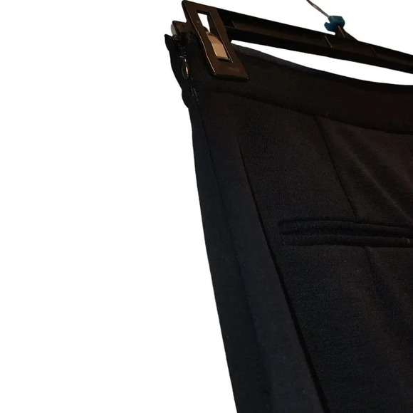 NWOT Charles Nolan Short Skirt Business Womens Size 2 Black Wool Blend Side Zip - Picture 7 of 9